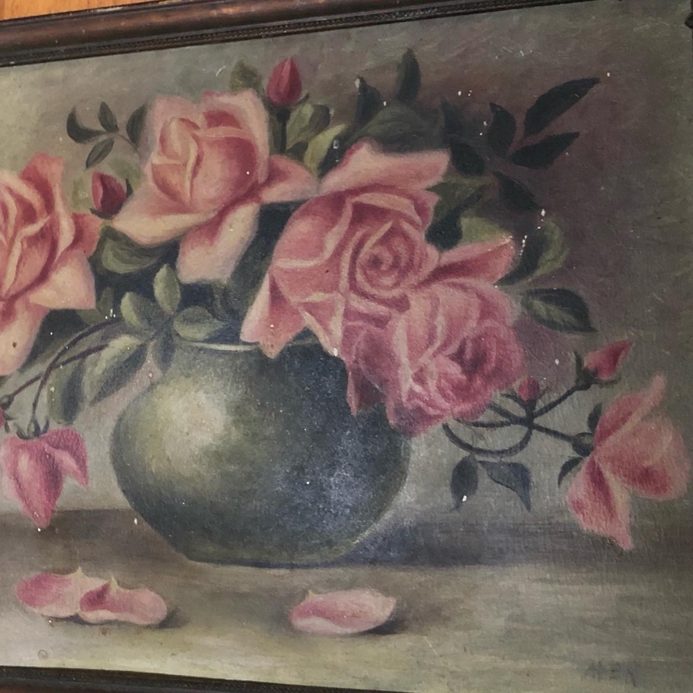 Old painting roses